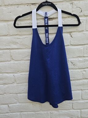Nike Blue Racerback Tank with White Straps